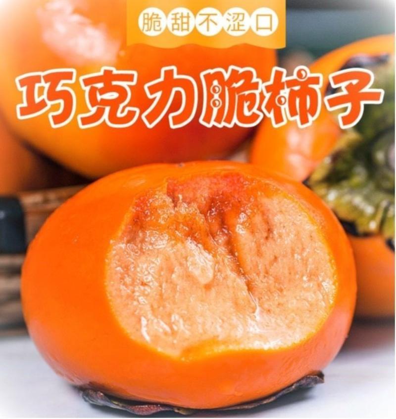 【巧克力脆柿】新鲜甜脆柿子水果当季农家山西硬柿子脆皮柿子