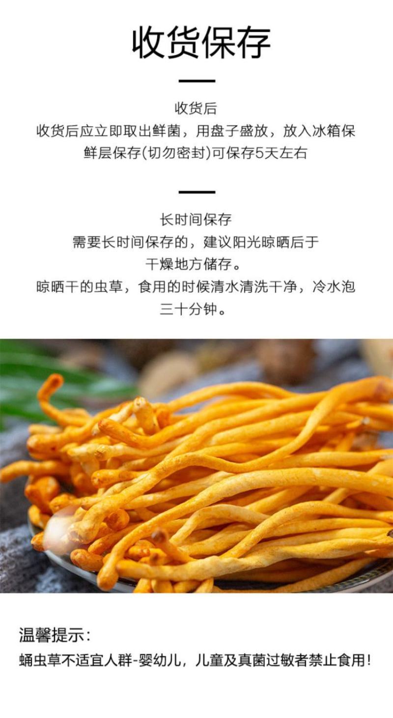 鲜品虫草花非干货煲汤食材炖汤材料有营养