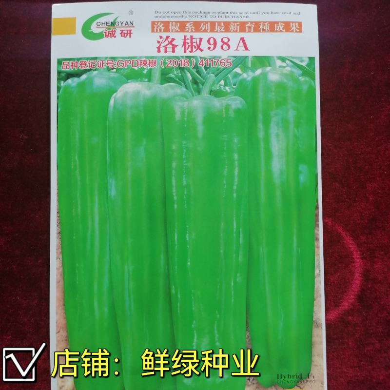 洛椒98A（改进型）丰产早熟薄皮椒，果色绿丰产抗病
