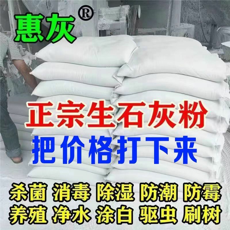 生石灰粉家庭干燥剂消毒除菌除湿防潮防霉驱虫净化水质石灰包