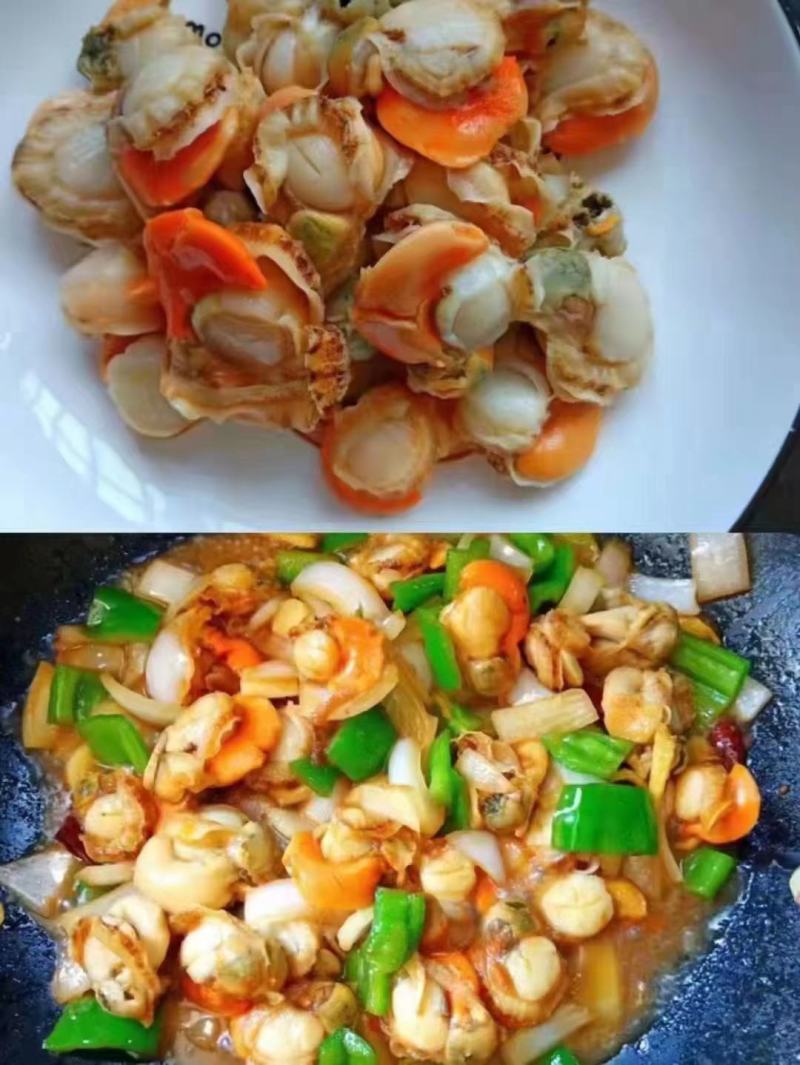 鲜冻无冰衣扇贝肉#可红烧、爆炒、汤羹、涮火锅、海鲜粥