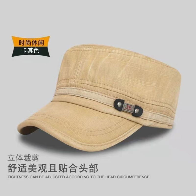 新款帽子男平顶帽防晒帽鸭舌帽棒球帽钓鱼帽新潮做旧复古休闲