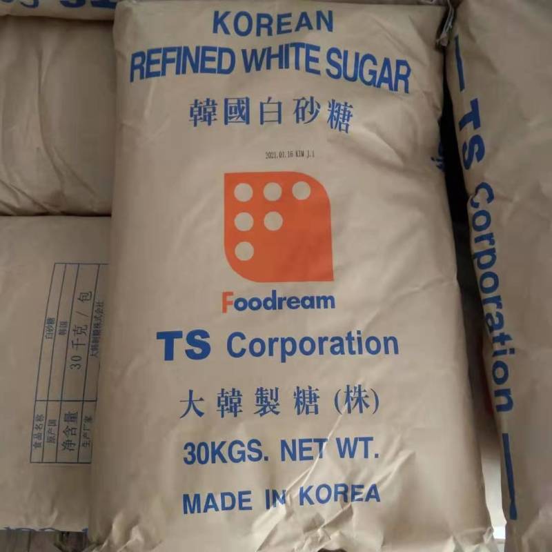 进口韩国幼砂糖30KG包装原装白砂糖细砂糖精制白砂糖