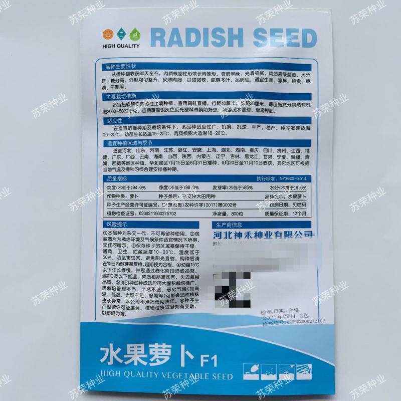 水果萝卜种子秋播青罗卜乐蛋袖珍水果萝卜种籽庭院盆栽