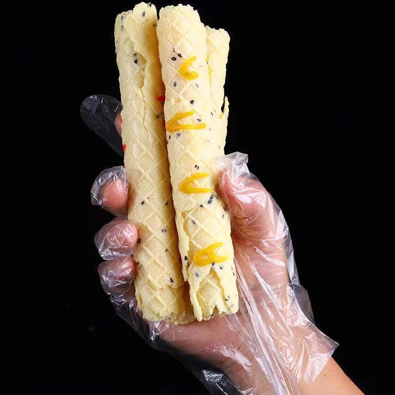 一次性手套厨房家用加厚防水防油透明食品级塑料薄膜外卖餐饮