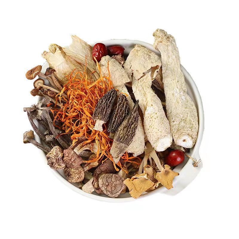 七彩菌汤包干货煲汤食材菌菇包姬松茸竹荪羊肚菌云南野生菌