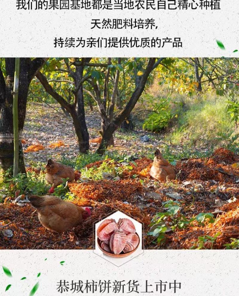【独立小包装】新鲜广西恭城霜降圆柿子饼非富平糖心吊饼柿饼