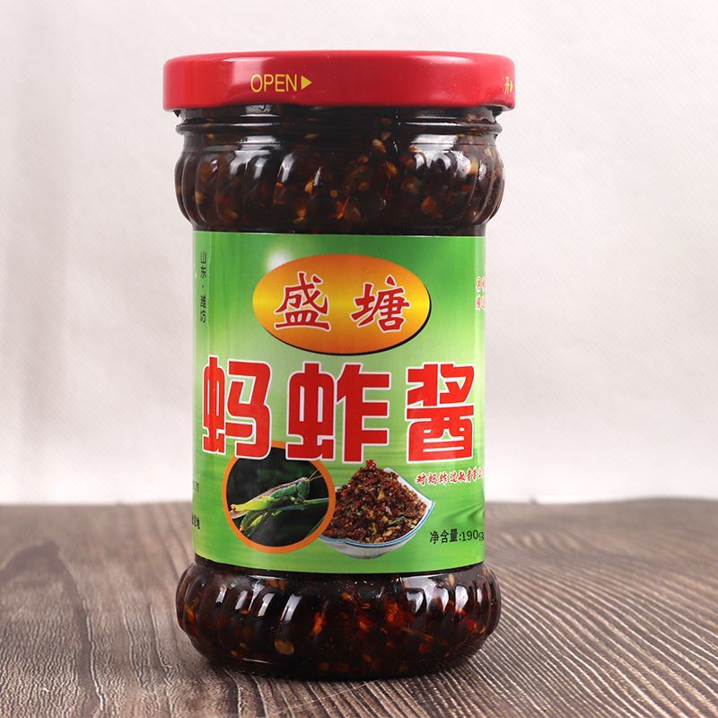 蚂蚱酱潍坊特产蝗虫手工自制即食香微辣拌饭下饭开胃酱礼