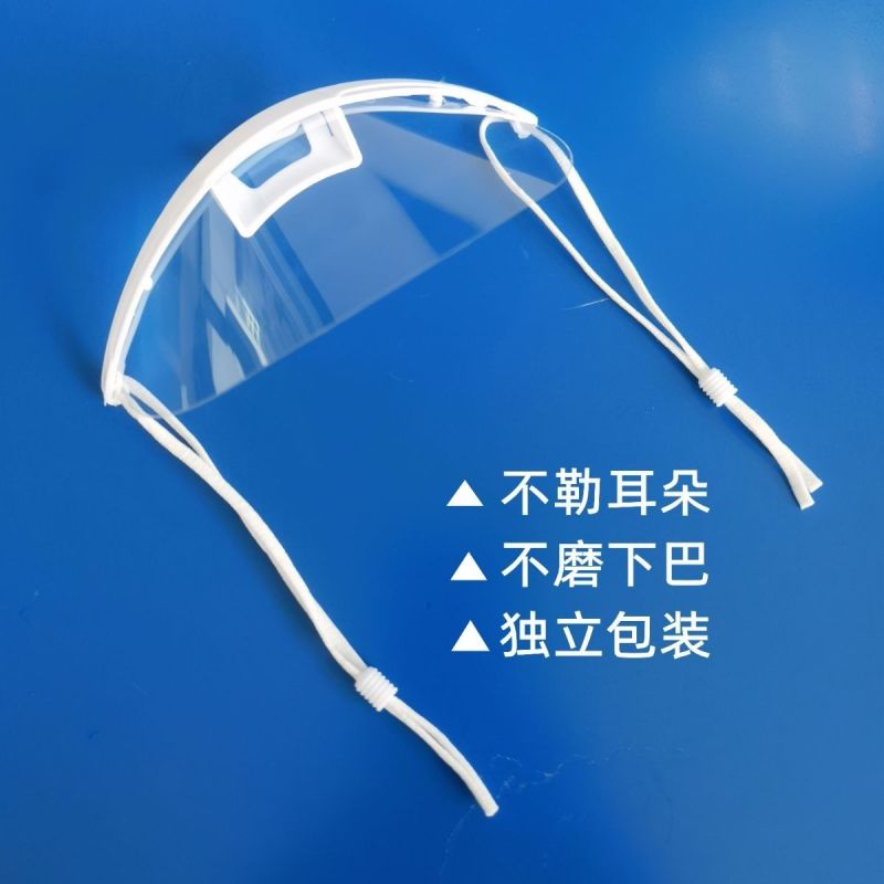 环保透明口罩餐饮厅专用防飞唾沫口水厨房微笑塑料食品卫生口