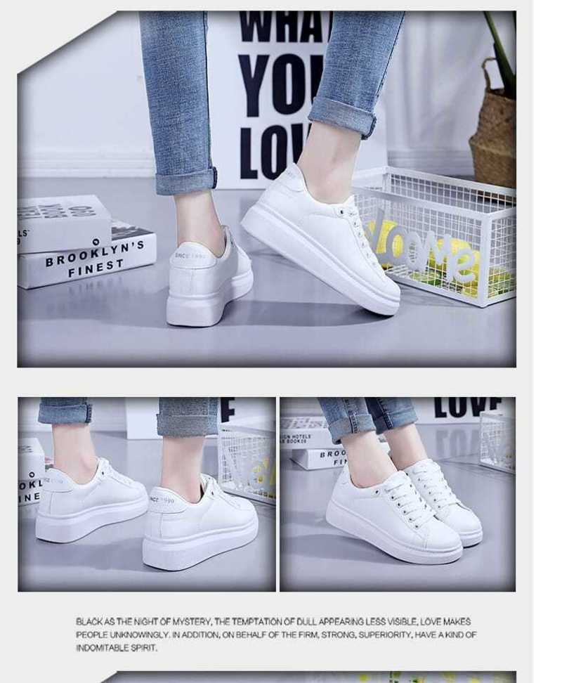 2o22新款厚底白鞋子女学生韩版ⅰhs厚宿休闲鞋一双也包