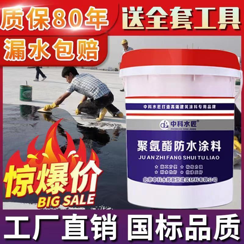 防水涂料房顶补漏裂缝平房漏水卫生间厕所屋顶补漏聚氨酯涂料