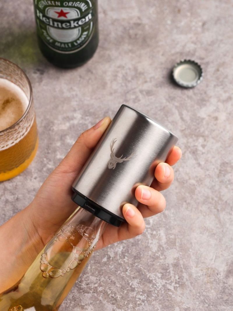 川岛屋按压式啤酒开瓶器创意网红瓶起子开酒神器多功能起酒启