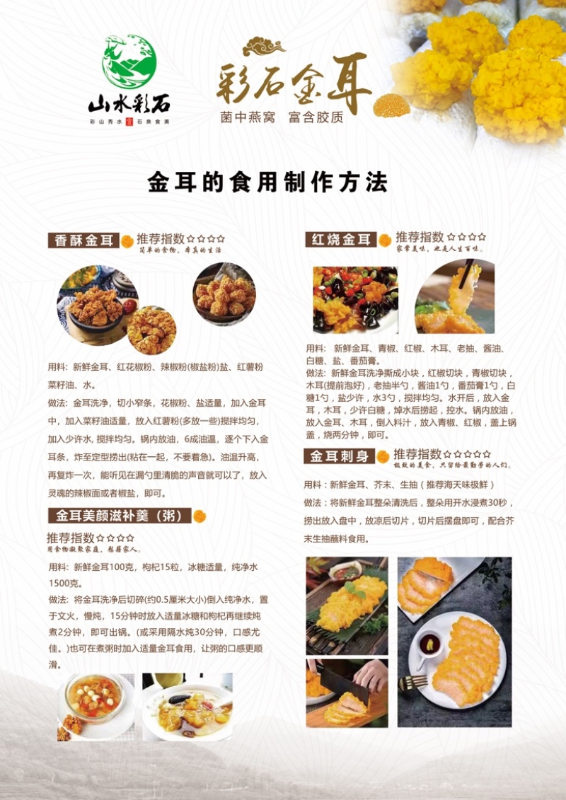 彩石金耳菌