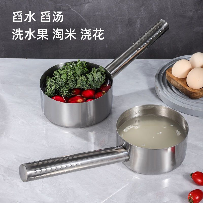 水勺厨房水瓢不锈钢水漂舀水勺长把勺子加长柄超长加厚粥勺大