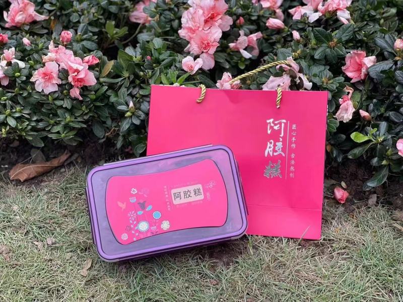 批发【墨红玫瑰花阿胶糕】【西洋参阿胶糕】纯手工制作真材料