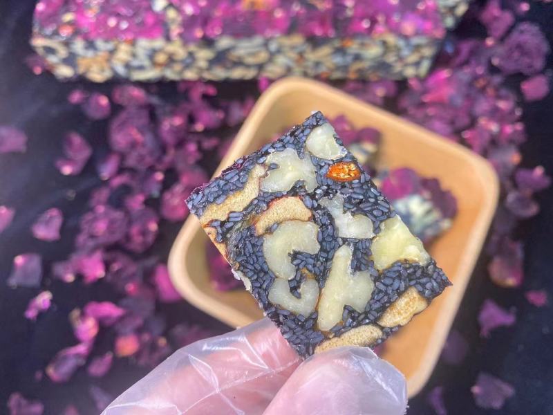批发【墨红玫瑰花阿胶糕】【西洋参阿胶糕】纯手工制作真材料