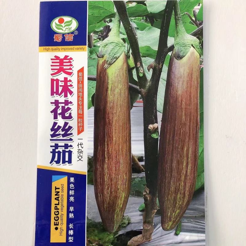 竹丝茄子种子花丝茄种子美味花丝茄种籽耐热茄种高产抗病
