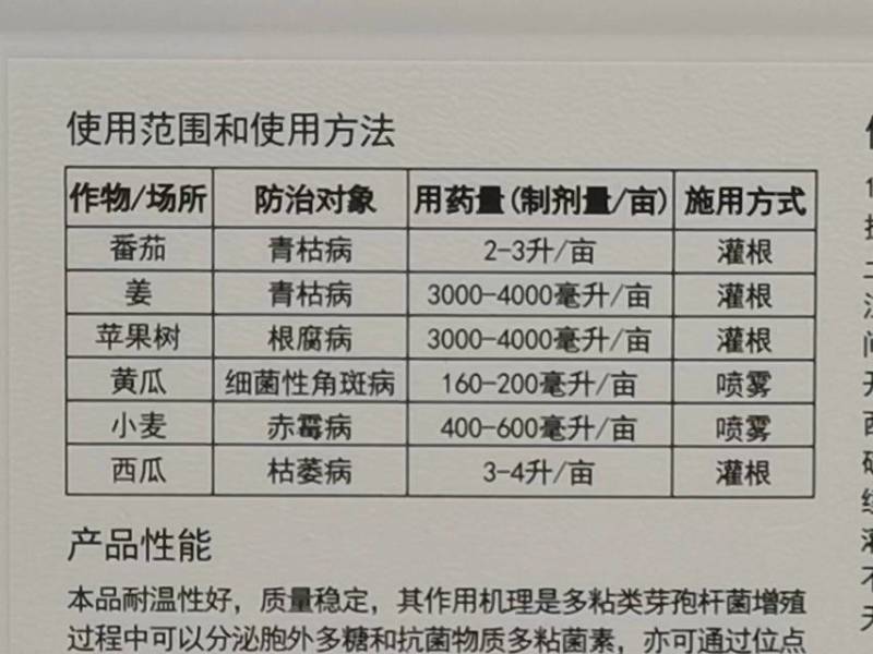 科诺阵地多粘类芽孢杆菌番茄姜青枯病西瓜枯萎病杀菌剂