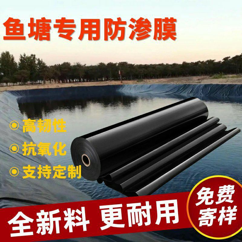 黑色塑料膜加厚养殖膜鱼塘防渗膜鱼池防水布藕池防渗膜土工膜