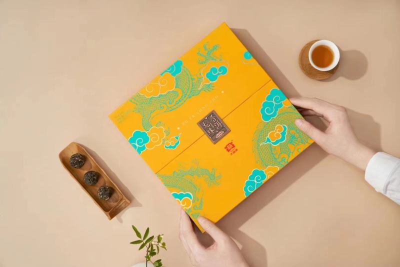批发【龙珠普洱茶】新款上市漂亮礼盒装自用或送礼都好看好喝