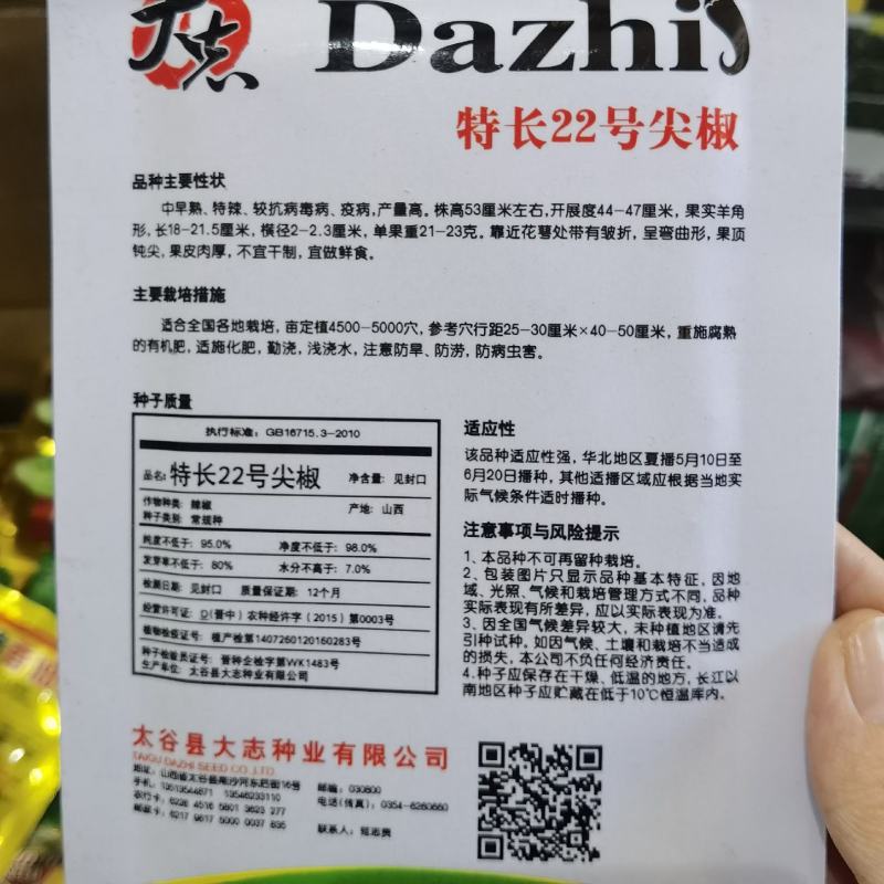22号尖椒螺丝椒种子中早熟特辣抗病高产皮薄肉厚农家庭院