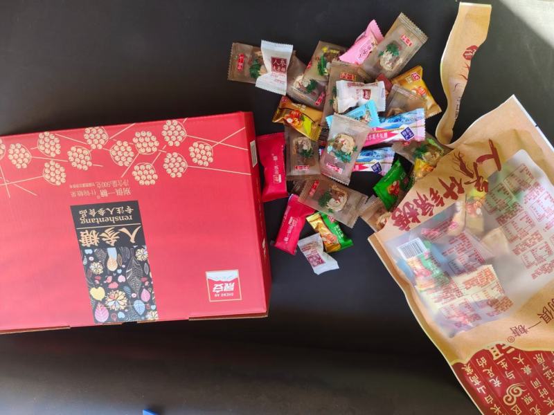 人参糖果专业批发零售，手续齐全，真材实料，好吃不贵