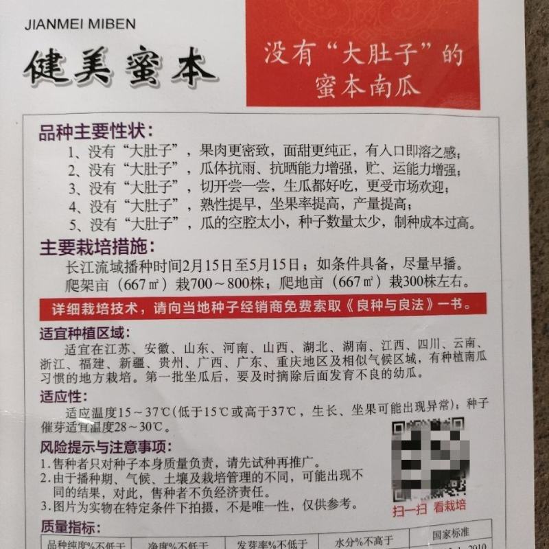 鼎牌健美蜜本南瓜种子，100粒