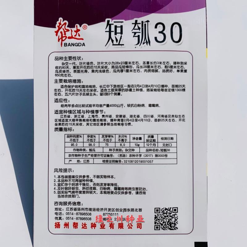 杂交一代瓠子瓜种子帮达短瓠30瓠瓜种子商品瓜短棒形