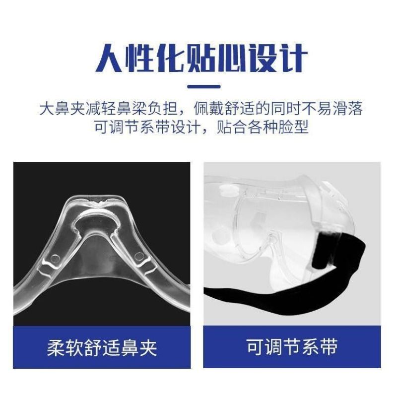 【防飞溅防唾沫】防雾四珠护目镜眼镜防护风沙尘打磨男女骑行