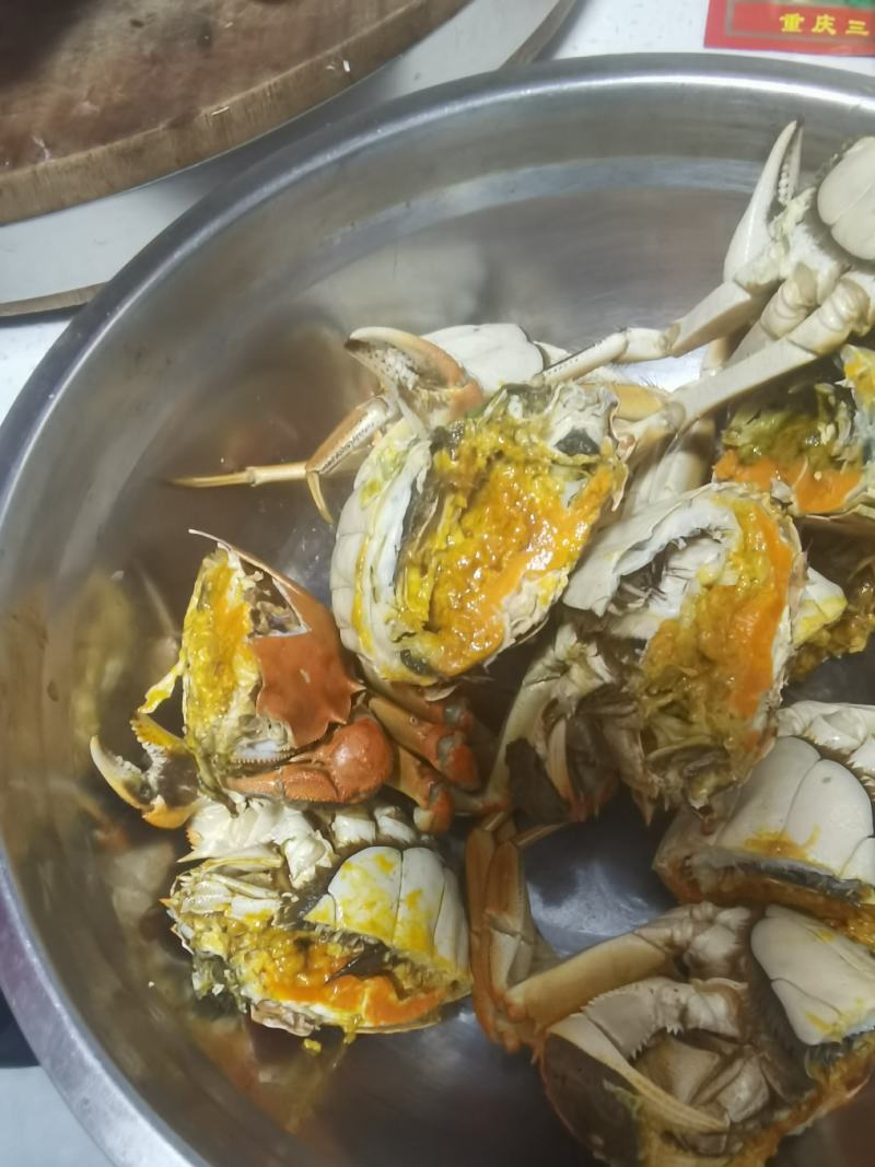 湖北汉川汈汊湖青壳白底金爪黄毛肥满大闸蟹自产自销塘口直发