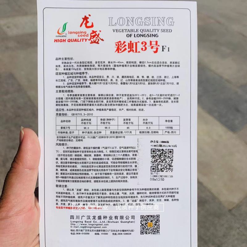 早熟杂交一代长线茄种子红线茄种子果面紫红油亮肉白色