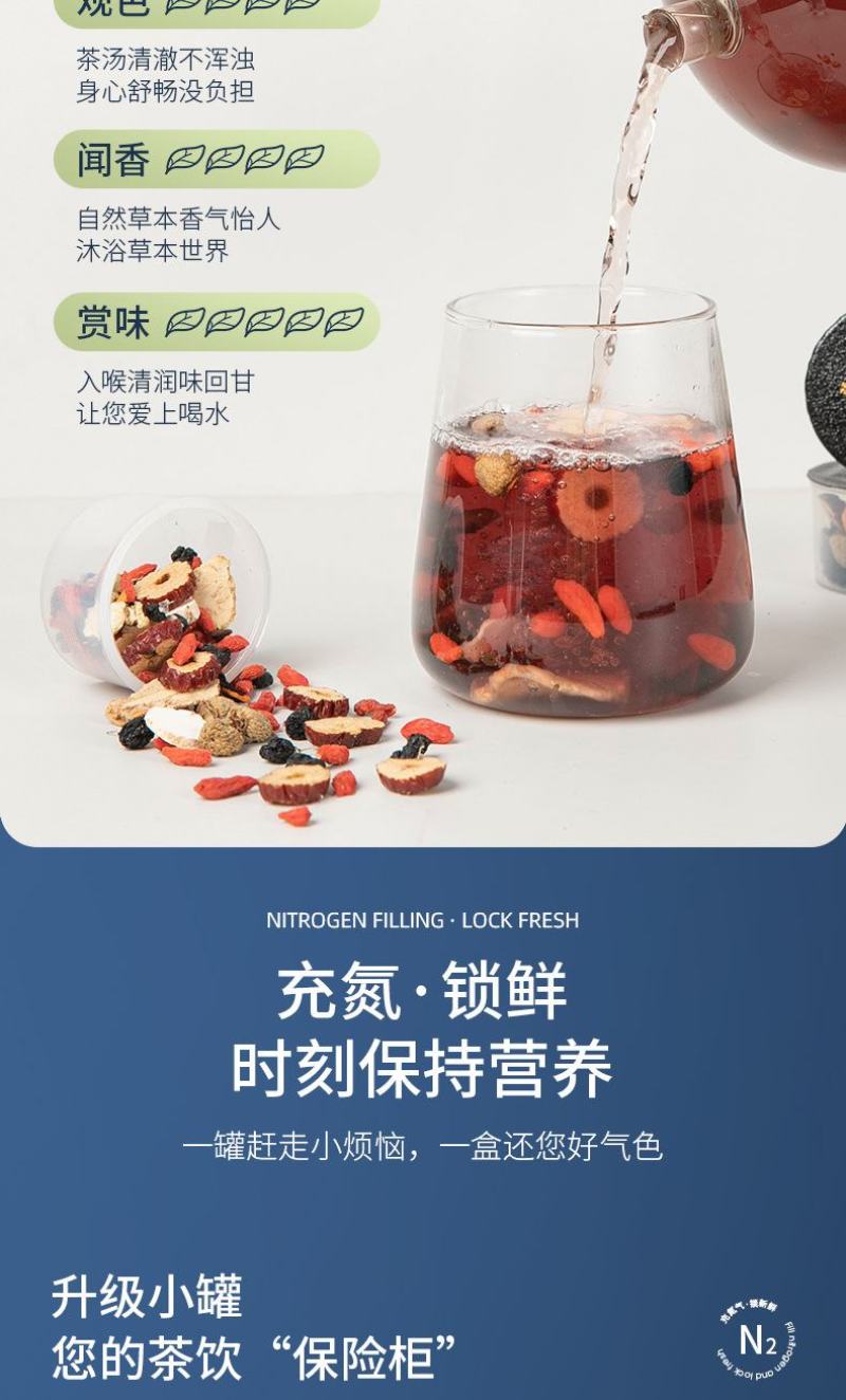 人参黄精桑葚茶小罐茶男人的加油站一盒30罐一件代发