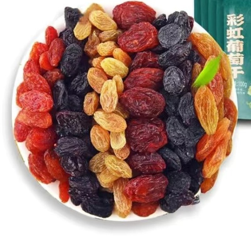 五彩葡萄干新疆超大绿香妃红香妃吉尔吉斯斯坦黑
