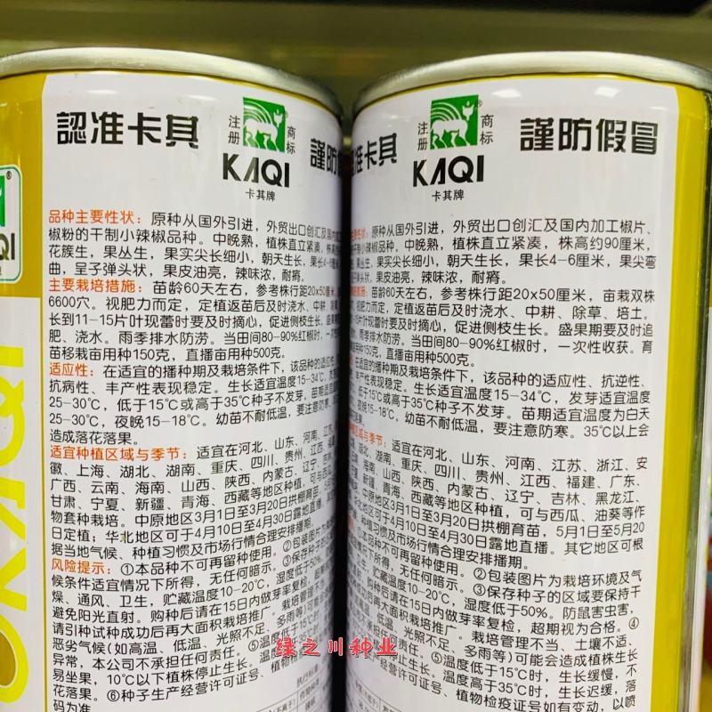 新一代卡其原种簇生朝天椒种子国外引进辣味浓中晚熟耐重茬
