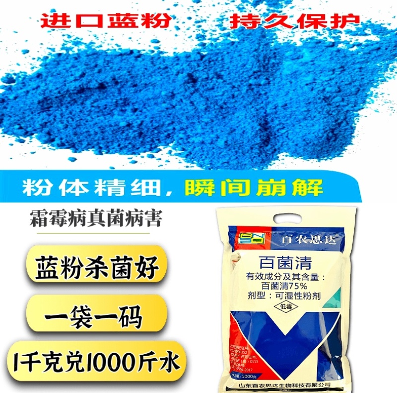 75%百菌清真菌杀菌剂霜霉病农药蓝粉好原料