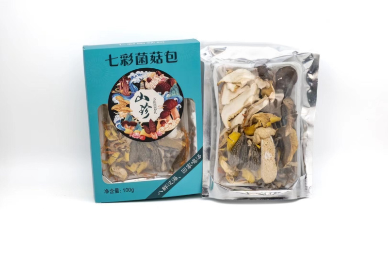 云南特产，七彩八珍菌菇汤料包，干货煲汤食材100克