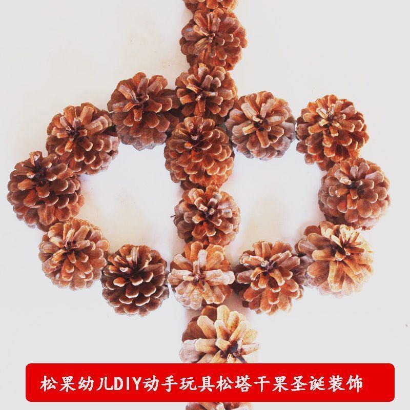 天然松果松塔diy创意圣诞装饰摆件挂饰幼儿园手工材料拍摄