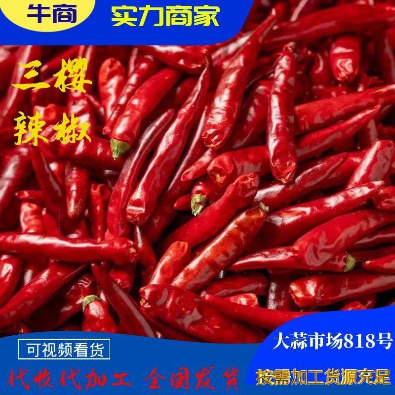 山东金乡干辣椒三樱椒货源足质量好代加工代发