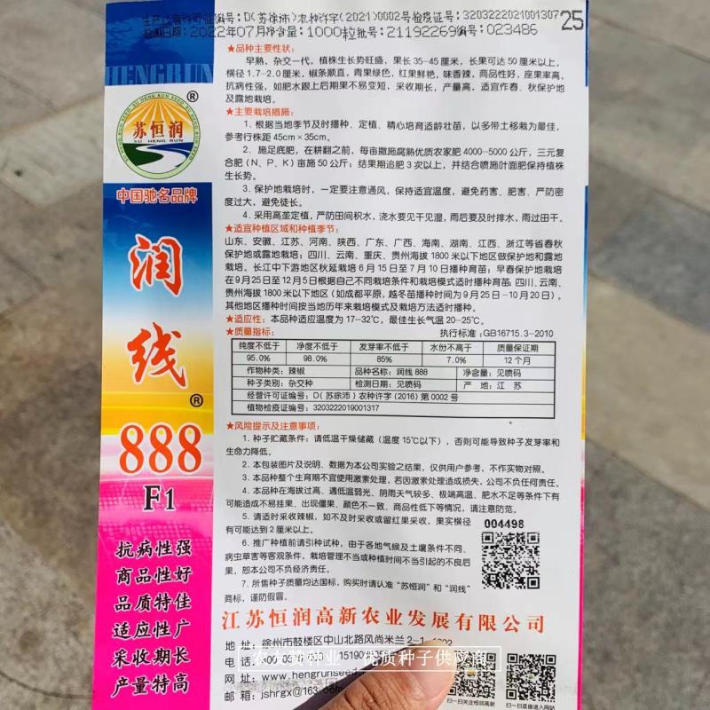基地专用特长果线椒种子润线888早熟绿色线椒品种香辣