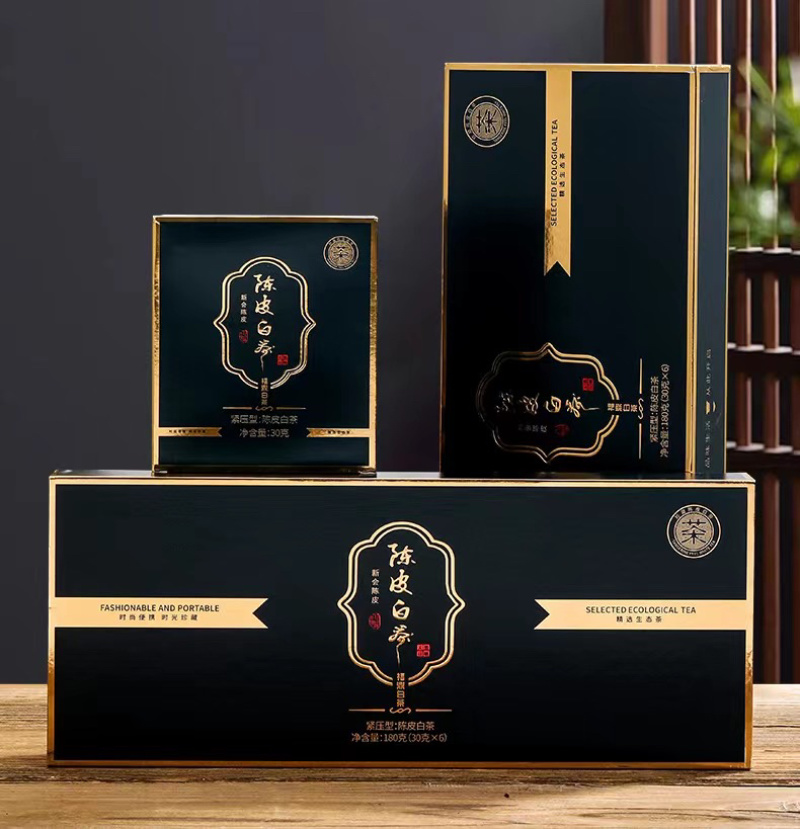 厂家直供2018年陈皮白茶福鼎白茶小方片巧克力茶饼礼盒茶