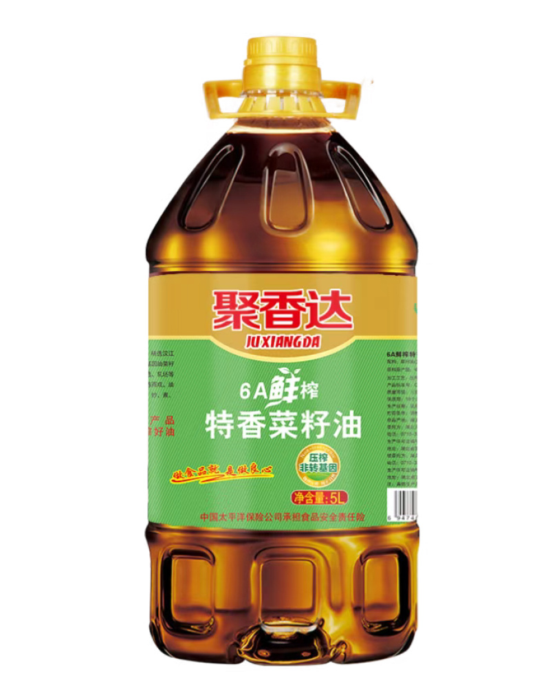 聚香达5L压榨一级菜籽油