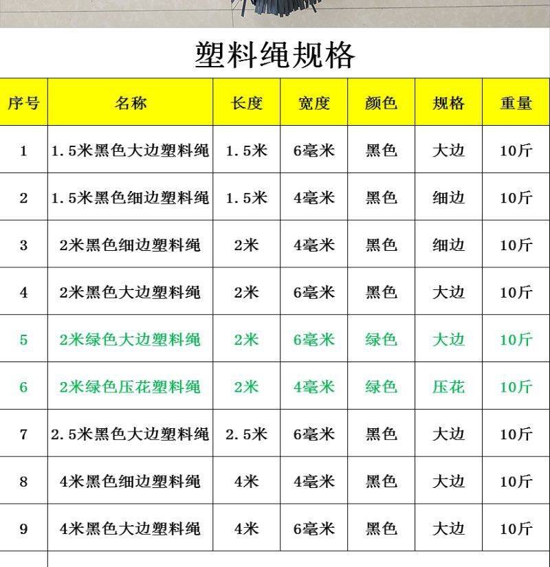 塑料绳捆绑扎带瓜果树拉枝打包装大棚农用园林建筑搭竹架胶绳