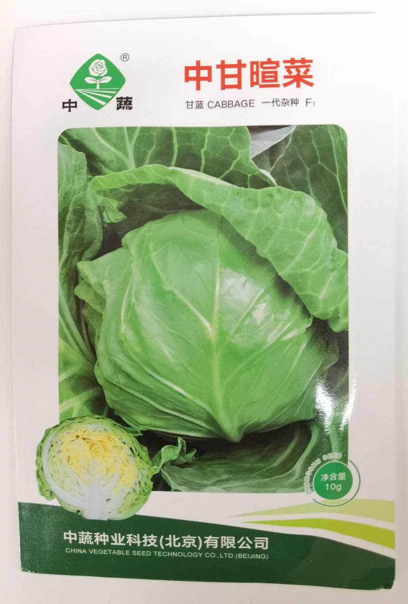 中甘暄菜种子早熟春播45天耐寒耐抽苔松软甘蓝种子手撕包菜
