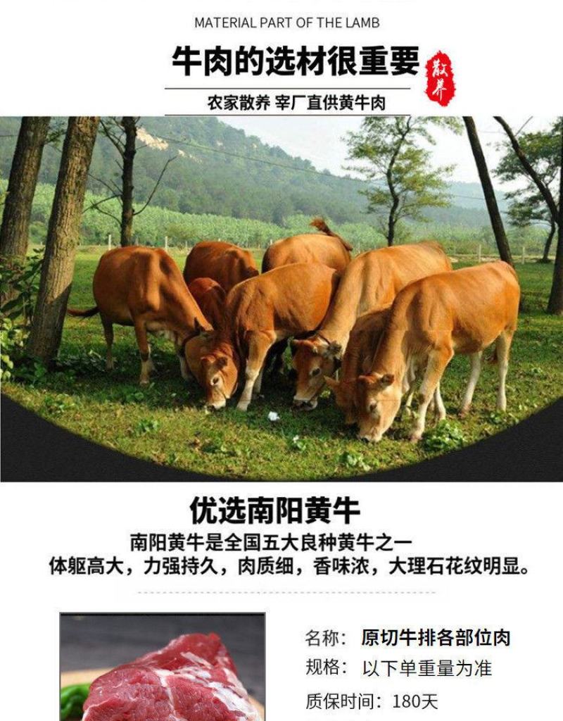 牛里脊肉4斤新鲜速冻牛柳可做原切菲力牛排农家散养包邮