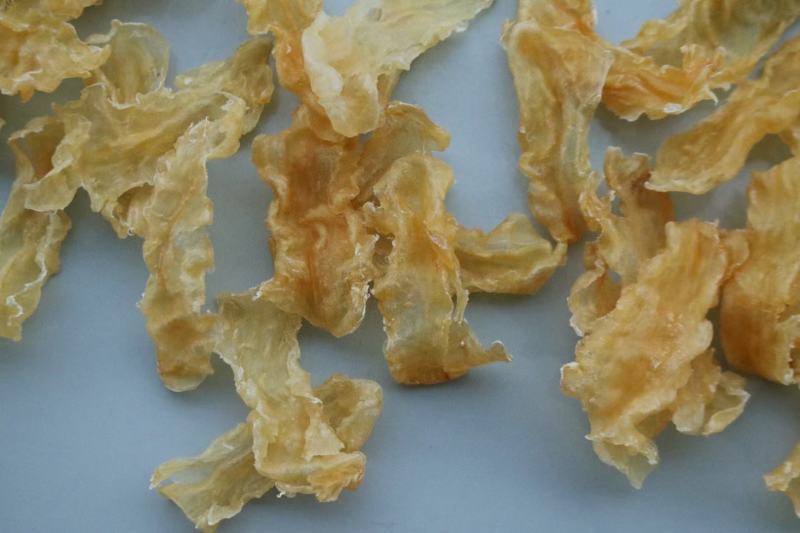 110头新西兰鳕鱼胶花胶足干货肉质够厚很均匀颜色很漂亮金