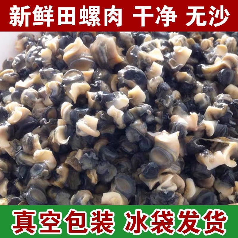 手工加工的新鲜田螺肉质量Q弹味道鲜美味美色香