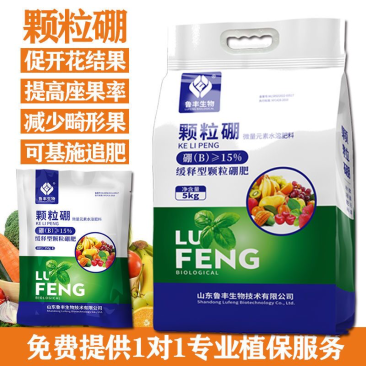 鲁丰颗粒硼肥促进开花结果提高坐果率减少畸形果撒施