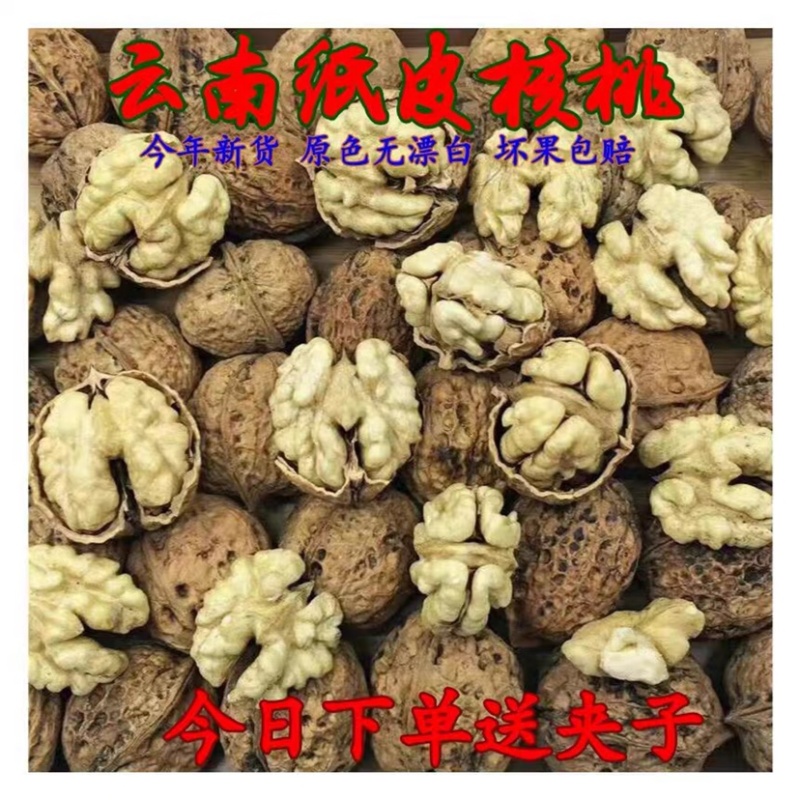 云南新干货纸皮薄皮核桃，支持一件代发，支持整车发货