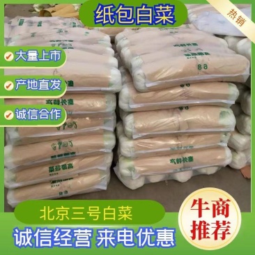 北京三号白菜，精品包纸大量供应，产地直发