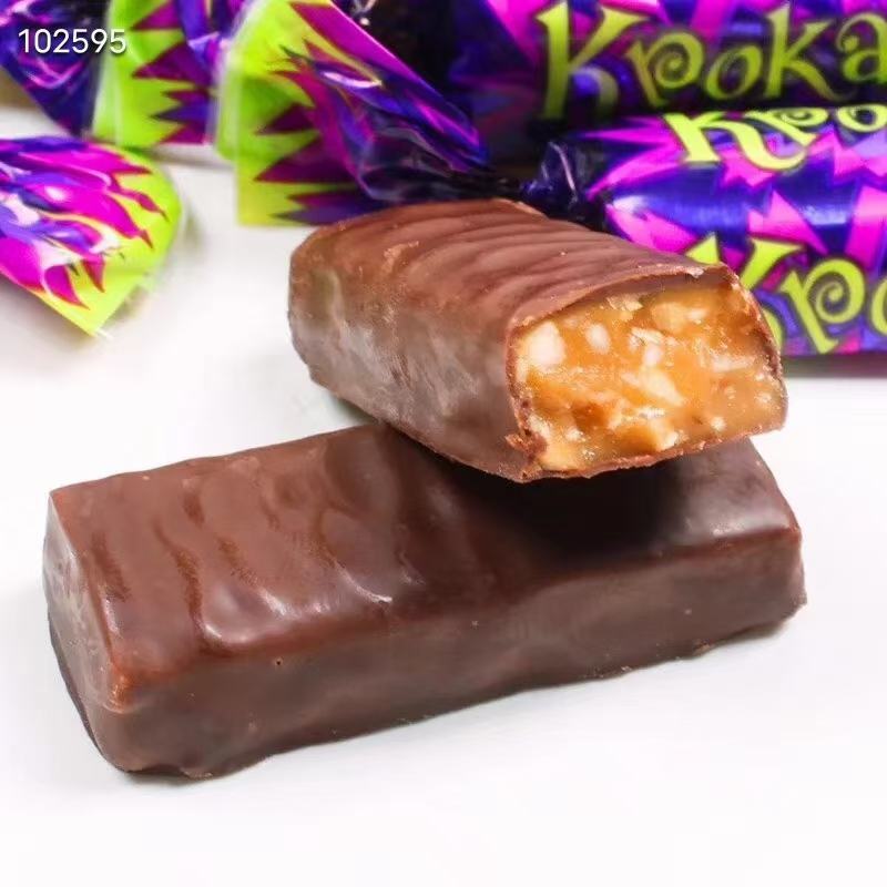俄罗斯kdv紫皮糖KDV原装进口巧克力夹